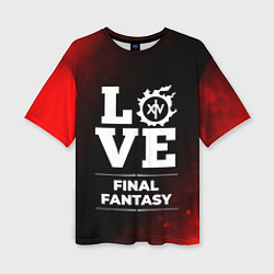 Женская футболка оверсайз Final Fantasy Love Классика