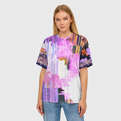 Футболка оверсайз женская Glitch art Fashion trend, цвет: 3D-принт — фото 2
