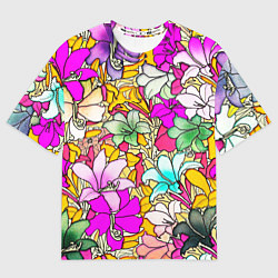 Футболка оверсайз женская COLORED LILIES, цвет: 3D-принт