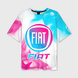 Женская футболка оверсайз Fiat Neon Gradient