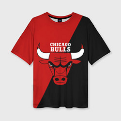 Футболка оверсайз женская Chicago Bulls NBA, цвет: 3D-принт