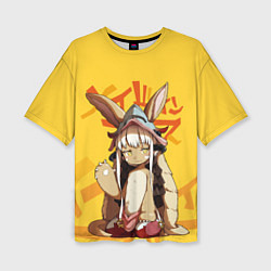 Женская футболка оверсайз Made in Abyss Наначи