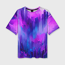 Футболка оверсайз женская Purple splashes, цвет: 3D-принт