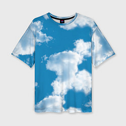 Женская футболка оверсайз Небо в облаках