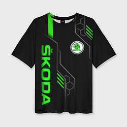 Футболка оверсайз женская SKODA - БРОНЯ БУДУЩЕГО, цвет: 3D-принт