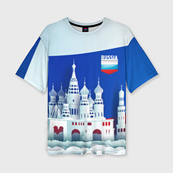 Женская футболка оверсайз Moscow: made in Russia
