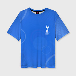 Женская футболка оверсайз Tottenham hotspur Голубая абстракция