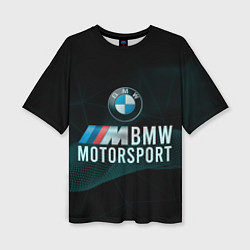 Женская футболка оверсайз BMW Motosport theam