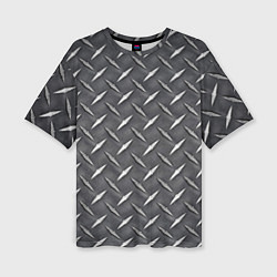 Женская футболка оверсайз Рифлёная металлическая поверхность