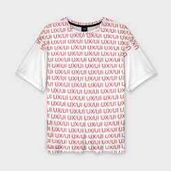 Женская футболка оверсайз UXUI red