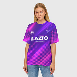 Футболка оверсайз женская Lazio legendary sport grunge, цвет: 3D-принт — фото 2