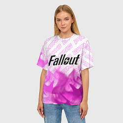 Футболка оверсайз женская Fallout pro gaming: символ сверху, цвет: 3D-принт — фото 2