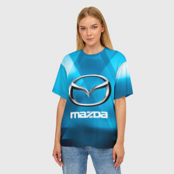 Футболка оверсайз женская Mazda - sport - абстракция, цвет: 3D-принт — фото 2