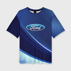 Женская футболка оверсайз Ford - абстракция