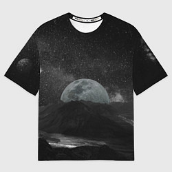 Футболка оверсайз женская Огромная Луна, цвет: 3D-принт