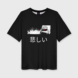 Женская футболка оверсайз Токийский Гуль аниме