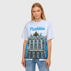 Футболка оверсайз женская Город Пушкин : Екатерининский дворец, цвет: 3D-принт — фото 2