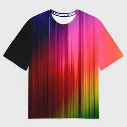 Женская футболка оверсайз Цветной спектр