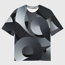 Футболка оверсайз женская Спирали абстракция, цвет: 3D-принт