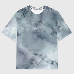 Футболка оверсайз женская Натуральный дымчатый мрамор текстура, цвет: 3D-принт