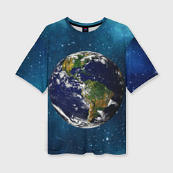 Женская футболка оверсайз Планета Земля