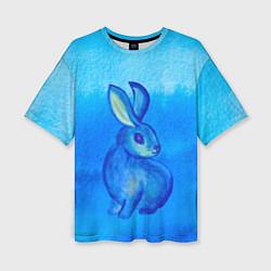 Футболка оверсайз женская Водяной кролик символ 2023, цвет: 3D-принт
