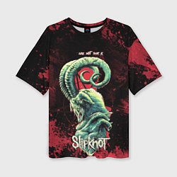 Женская футболка оверсайз Slipknot - козел