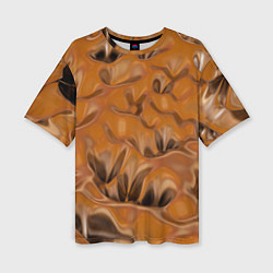 Женская футболка оверсайз Шоколадная лава