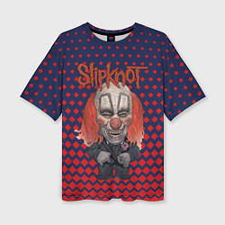 Женская футболка оверсайз Slipknot clown