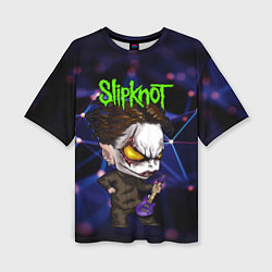 Женская футболка оверсайз Slipknot dark blue