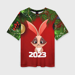 Женская футболка оверсайз Кролик 2023