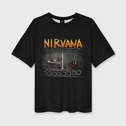Женская футболка оверсайз Nirvana отрывок