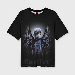 Женская футболка оверсайз Повелитель тьмы на подработке - Падший ангел Люциф