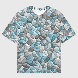Футболка оверсайз женская Мозаика из цветных камней, цвет: 3D-принт