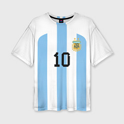 Женская футболка оверсайз Месси Аргентина ЧМ 2022
