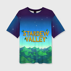 Женская футболка оверсайз Горы Stardew Valley