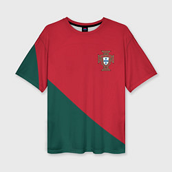 Женская футболка оверсайз Форма сборной Португалии ЧМ 2022