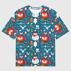 Футболка оверсайз женская New Years holiday, цвет: 3D-принт