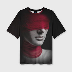 Женская футболка оверсайз Красная мумия