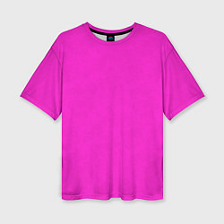 Женская футболка оверсайз Розовый фуксиевый текстурированный