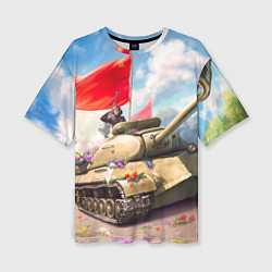 Женская футболка оверсайз Русский танк