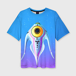 Женская футболка оверсайз Subnautica инопланетная рыба