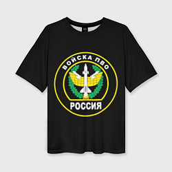 Футболка оверсайз женская ПВО России, цвет: 3D-принт