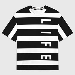 Женская футболка оверсайз Полосатая