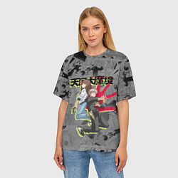 Футболка оверсайз женская Великая небесная стена - Мару и Кируко, цвет: 3D-принт — фото 2