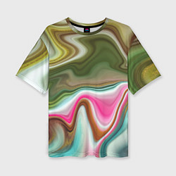 Футболка оверсайз женская Color waves, цвет: 3D-принт