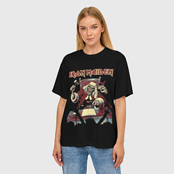 Футболка оверсайз женская Iron Maiden - судья, цвет: 3D-принт — фото 2