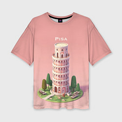 Футболка оверсайз женская Pisa Isometric, цвет: 3D-принт