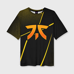 Женская футболка оверсайз Fnatic - csgo - gold edition