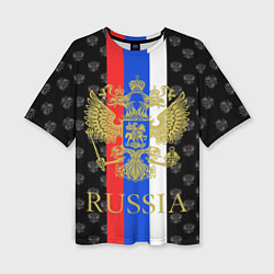 Футболка оверсайз женская Russia, цвет: 3D-принт